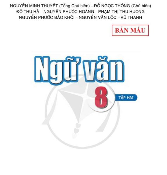 SÁCH GIÁO KHOA NGỮ VĂN 8 TẬP 2 CÁNH DIỀU PDF - Miễn phí